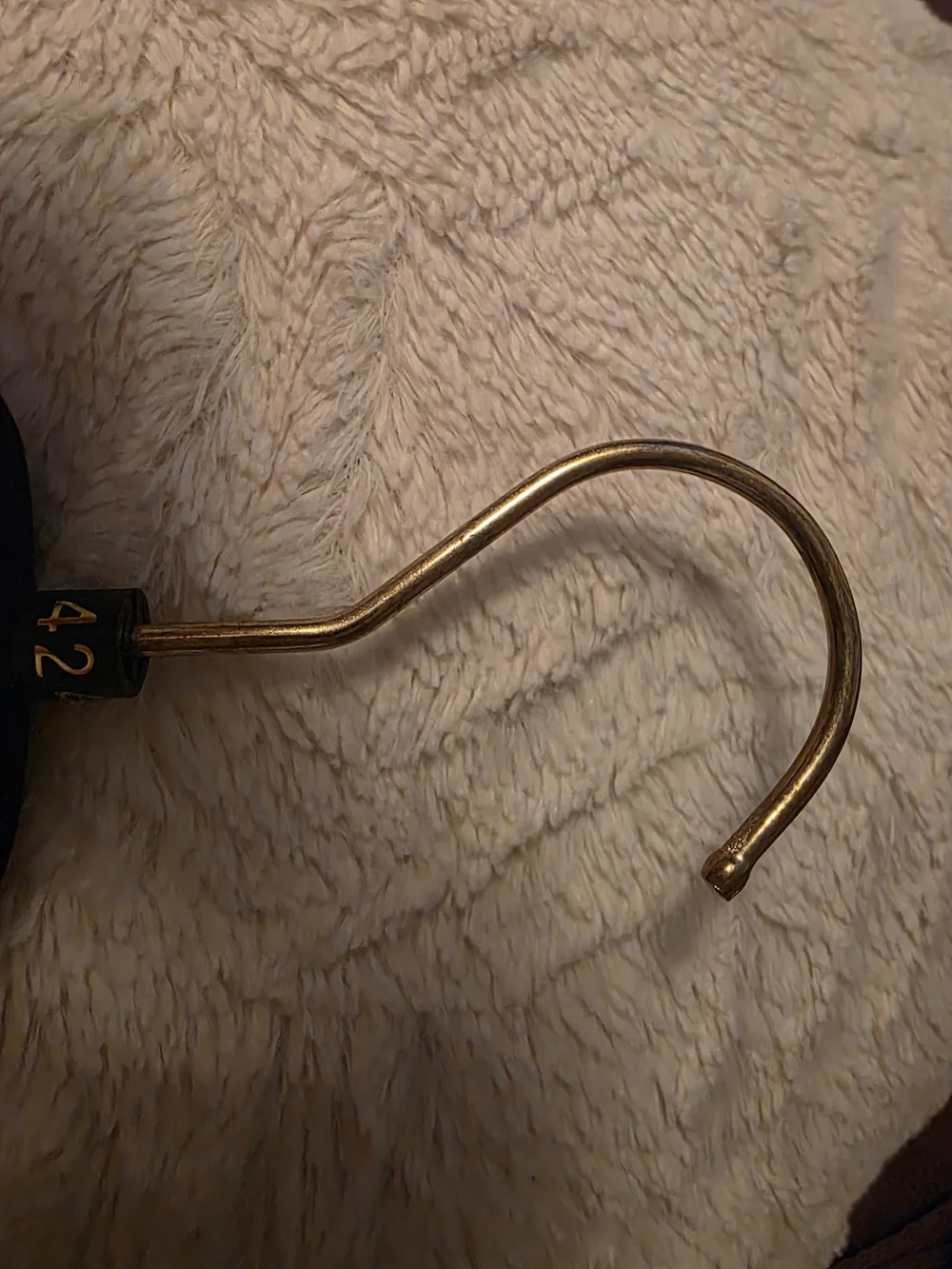 Emilio Pucci Authentic Black Velvet Hanger Gold Logo